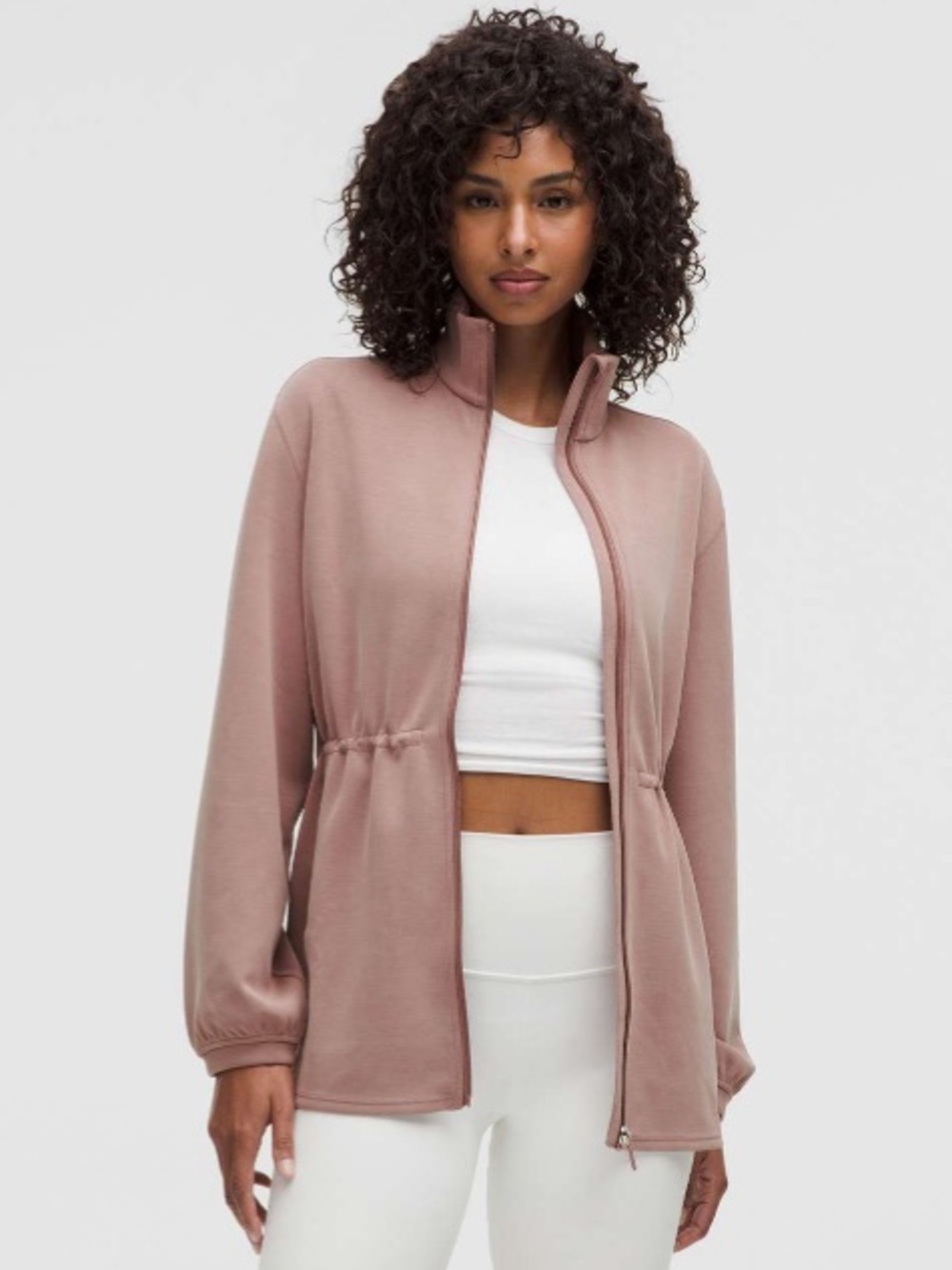 lululemon athletica Cinch-Waist Full-Zip Jacket — Twilight Rose